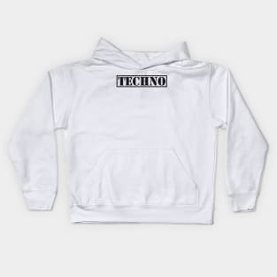 Techno #1 (BLK) Kids Hoodie